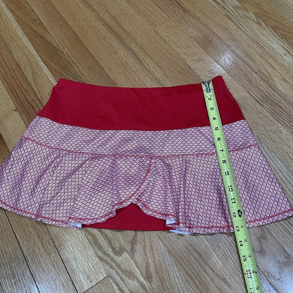Lucky In Love Womens Skort Tennis Pickleball Size Large L 12 Red Ruffle EUC - Picture 4 of 12